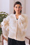 OFF WHITE V-NECK FULL SLEEVES CARDIGAN SWEATER (24X-018-66)