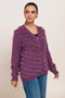 MAUVE V-NECK FULL SLEEVES CARDIGAN SWEATER (24X-019-66)