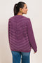 MAUVE V-NECK FULL SLEEVES CARDIGAN SWEATER (24X-019-66)