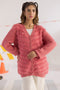 PINK V-NECK FULL SLEEVES CARDIGAN SWEATER (24X-019-66)