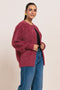 BRICK ROUND NECK FULL SLEEVES CARDIGAN SWEATER (24X-020-66)