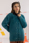 GREEN ROUND NECK FULL SLEEVES CARDIGAN SWEATER (24X-021-66)