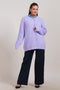 LILAC ROUND NECK FULL SLEEVES CARDIGAN SWEATER (24X-021-66)