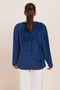 NAVY ROUND NECK FULL SLEEVES CARDIGAN SWEATER (24X-022-66)