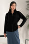 BLACK ZIPPER FULL SLEEVES SWEATER (24X-023-66)