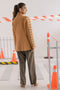 CAMEL COAT COLLAR FULL SLEEVES CARDIGAN SWEATER (24X-025-66)