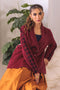 MAROON COAT COLLAR FULL SLEEVES CARDIGAN SWEATER (24X-025-66)