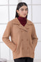 CAMEL-NOTCHED COLLAR FULL SLEEVES CARDIGAN SWEATER (24X-029-66)