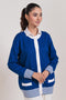 BLUE-ROUND NECK FULL SLEEVES CARDIGAN SWEATER (24X-031-66)