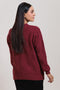 MAROON-ROUND NECK FULL SLEEVES CARDIGAN SWEATER (24X-032-66)