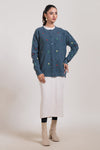 SHARK-ROUND NECK FULL SLEEVES CARDIGAN SWEATER (24X-033-66)