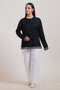 BLACK-ROUND NECK FULL SLEEVES CARDIGAN SWEATER (24X-035-66)