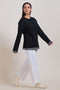 BLACK-ROUND NECK FULL SLEEVES CARDIGAN SWEATER (24X-035-66)