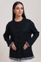 BLACK-ROUND NECK FULL SLEEVES CARDIGAN SWEATER (24X-035-66)