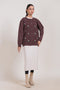 BROWN-ROUND NECK FULL SLEEVES CARDIGAN SWEATER (24X-036-66)