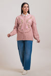 ROSE-ROUND NECK FULL SLEEVES CARDIGAN SWEATER (24X-037-66)