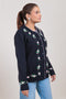 BLACK-ROUND NECK FULL SLEEVES CARDIGAN SWEATER (24X-038-66)