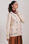 CREAM-ROUND NECK FULL SLEEVES CARDIGAN SWEATER (24X-038-66)