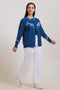 BLUE-ROUND NECK FULL SLEEVES CARDIGAN SWEATER (24X-039-66)