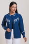 BLUE-ROUND NECK FULL SLEEVES CARDIGAN SWEATER (24X-039-66)