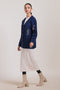 NAVY-V-NECK FULL SLEEVES CARDIGAN SWEATER (24X-042-66)