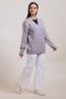 GREY-V-NECK FULL SLEEVES CARDIGAN SWEATER (24X-043-66)