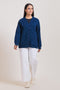 NAVY-V-NECK FULL SLEEVES CARDIGAN SWEATER (24X-043-66)