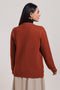 RED-WOOD-V-NECK FULL SLEEVES CARDIGAN SWEATER (24X-043-66)