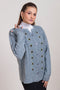 GREY-ROUND NECK FULL SLEEVES CARDIGAN SWEATER (24X-045-66)