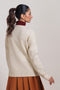 O-WHITE-ROUND NECK FULL SLEEVES CARDIGAN SWEATER (24X-045-66)