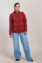 MAROON-ROUND NECK FULL SLEEVES CARDIGAN SWEATER (24X-046-66)