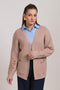 BEIGE-V-NECK FULL SLEEVES CARDIGAN SWEATER (24X-047-66)