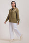 OLIVE-V-NECK FULL SLEEVES CARDIGAN SWEATER (24X-049-66)