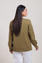 OLIVE-V-NECK FULL SLEEVES CARDIGAN SWEATER (24X-049-66)