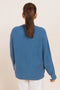 BLUE-V-NECK FULL SLEEVES CARDIGAN SWEATER (24X-050-66)