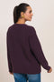 PURPLE-V-NECK FULL SLEEVES CARDIGAN SWEATER (24X-050-66)