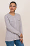 SILVER-ROUND NECK FULL SLEEVES CARDIGAN SWEATER (24X-051-66)