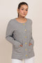 GREY-ROUND NECK FULL SLEEVES CARDIGAN SWEATER (24X-052-66)