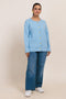 SKY-BLUE-ROUND NECK FULL SLEEVES CARDIGAN SWEATER (24X-052-66)