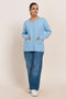 SKY-BLUE-ROUND NECK FULL SLEEVES CARDIGAN SWEATER (24X-052-66)