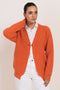 RUST-V-NECK FULL SLEEVES CARDIGAN SWEATER (24X-053-66)