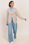 STONE-V-NECK FULL SLEEVES CARDIGAN SWEATER (24X-053-66)