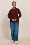 MAROON-TURTLE NECK ZIPPER FULL SLEEVES SWEATER (24X-055-66)