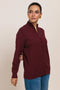 MAROON-TURTLE NECK ZIPPER FULL SLEEVES SWEATER (24X-055-66)