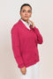 PINK-V-NECK FULL SLEEVES CARDIGAN SWEATER (24X-056-66)