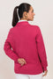 PINK-V-NECK FULL SLEEVES CARDIGAN SWEATER (24X-056-66)