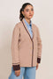 BEIGE-SHAWL COLLAR FULL SLEEVES CARDIGAN SWEATER (24X-057-66)