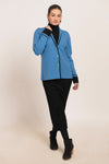 BLUE-SHAWL COLLAR FULL SLEEVES CARDIGAN SWEATER (24X-057-66)