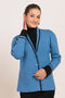 BLUE-SHAWL COLLAR FULL SLEEVES CARDIGAN SWEATER (24X-057-66)