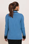 BLUE-SHAWL COLLAR FULL SLEEVES CARDIGAN SWEATER (24X-057-66)